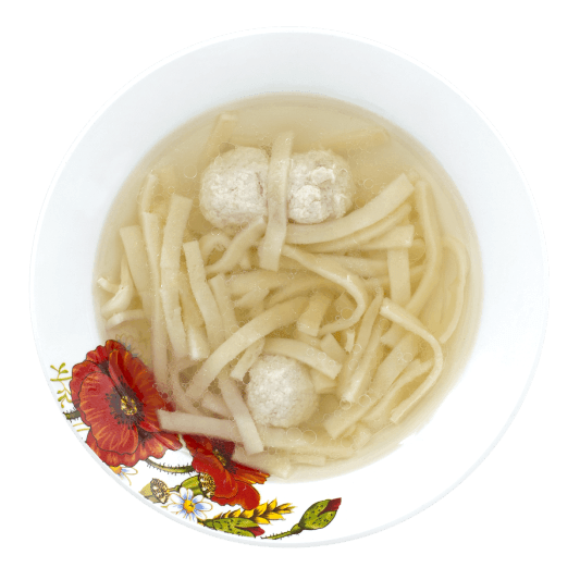 Broth with meatballs 1