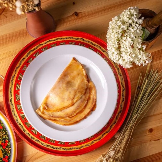 Блины с красной икрой