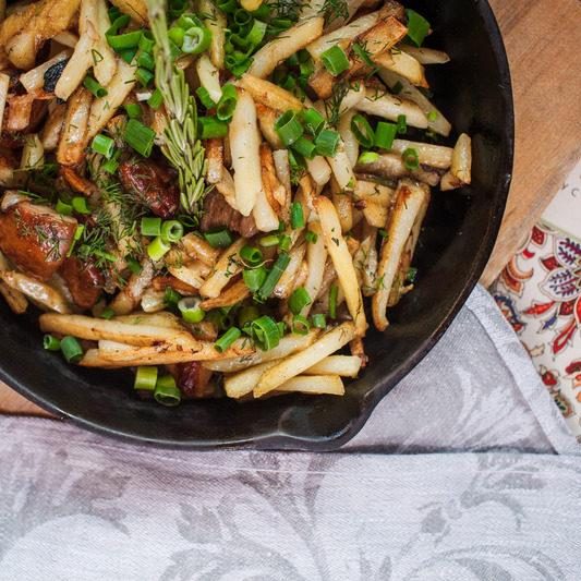Картофель, жареный с лесными грибами
