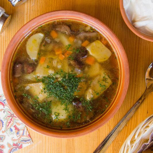 Rich broth with mushrooms e1634998528868