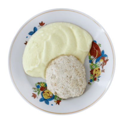 Котлетка паровая с картофельным пюре